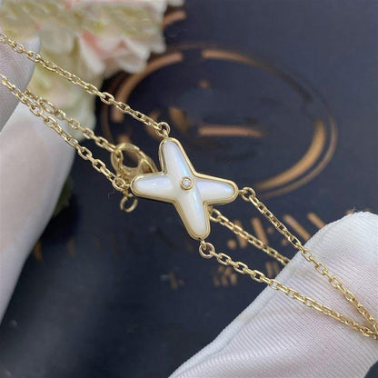 [AuraEcho]JEUX BRACELET WHITE MOP GOLD 1 DIAMOND