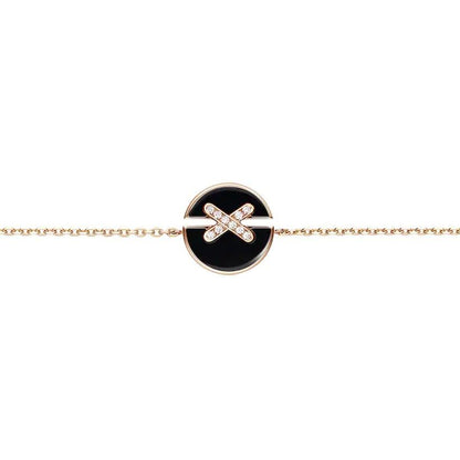 [AuraEcho]JEUX DE BRACELET ONYX PINK GOLD DIAMOND