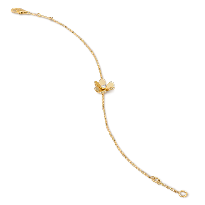 [AuraEcho]FRIVOLE GOLD FLOWER PINK MALACHITE BRACELET