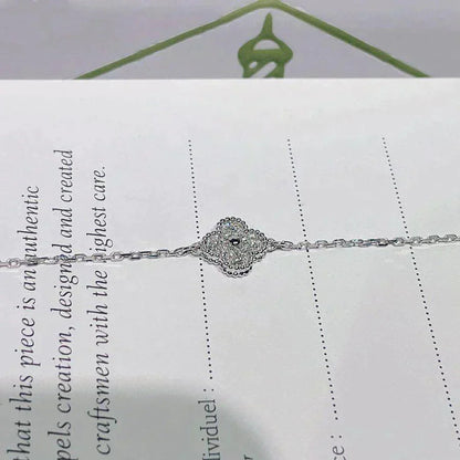 [AuraEcho]CLOVER  SINGLE FLOWER BRACELET SILVER