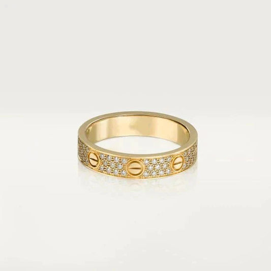 [AuraEcho]LOVE RING 3.6MM DIAMOND PAVED